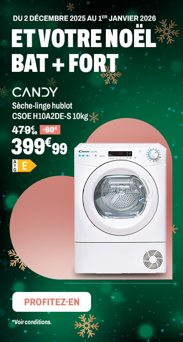CANDY Sèche-linge hublot CSOE H10A2DE-S 10kg