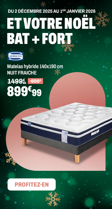 SIMMONS Matelas hybride 140x190 cm NUIT FRAICHE ép.27 cm