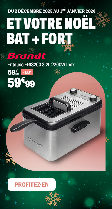 BRANDT Friteuse FRI3200 3,2L 2200W Inox