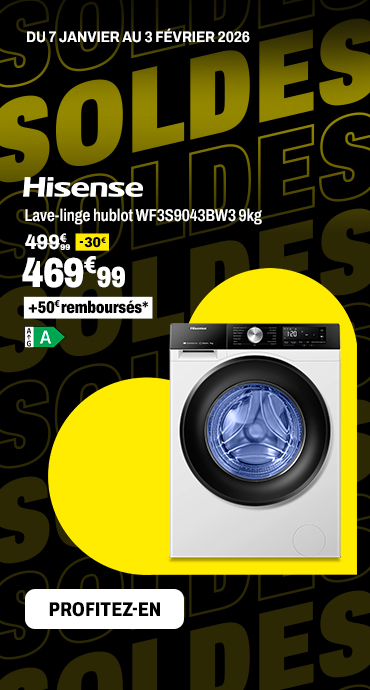 HISENSE Lave-linge hublot WF3S9043BW3 9kg