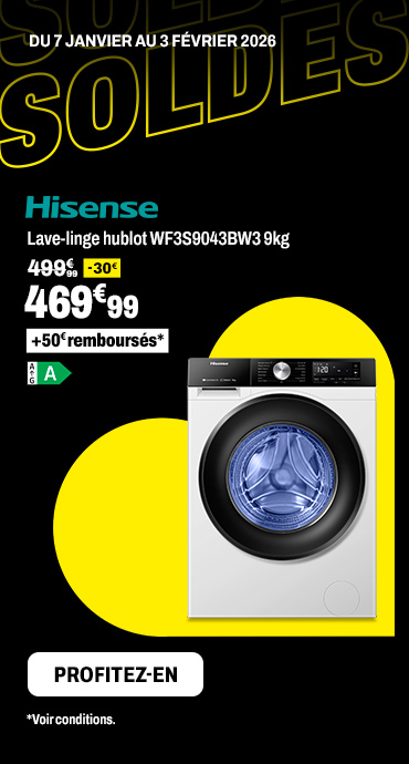 HISENSE Lave-linge hublot WF3S9043BW3 9kg