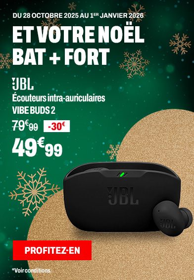 JBL Ecouteurs intra auriculaire VIBE BUDS 2 Noir