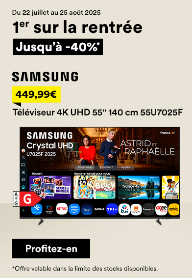 Téléviseur 4K UHD 55'' 140 cm 55U7025F SAMSUNG 