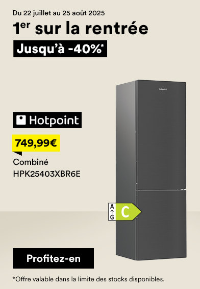 Combiné HPK 25403 XBR6E 355L HOTPOINT