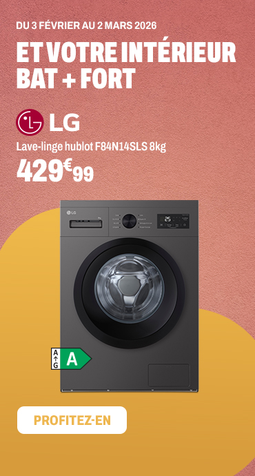 LG Lave-linge hublot F84N14SLS 8kg