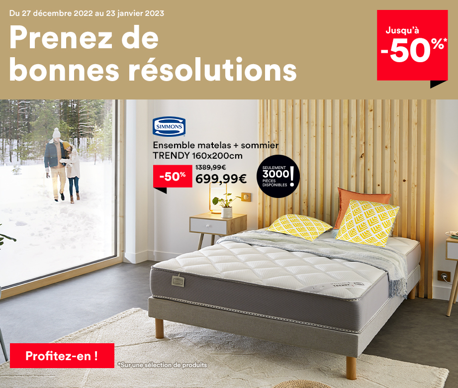 Prenez de bonnes résolutions jusqu'à -50% !