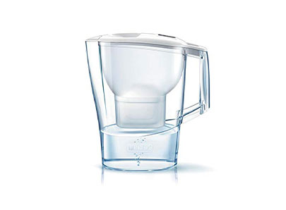 LITTLE BALANCE 8593 Carafe Filtrante Océane 2,8L + 1 Filtre - Réduit Microplastiques, Chlore, Calcaire - Bleu