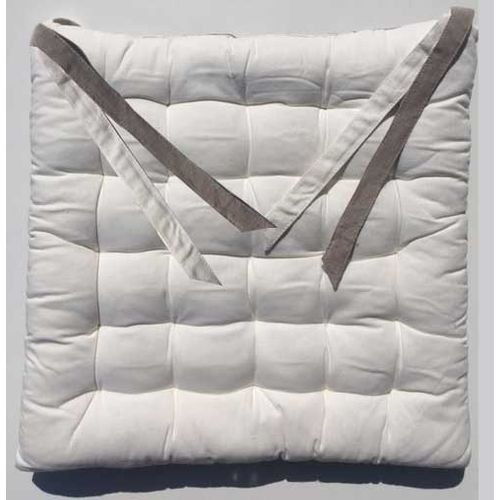 Galette De Chaise Épaisse Et Matelassée Valayans - 40x40 Cm - Naturel