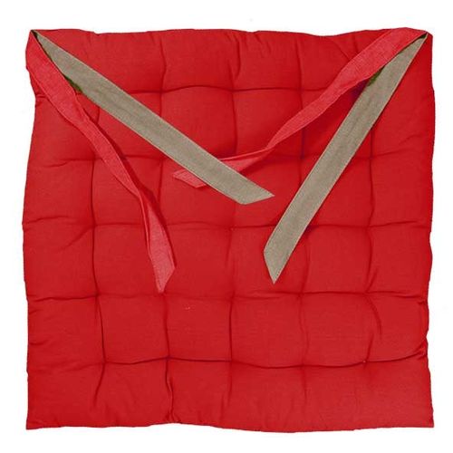 Galette De Chaise Épaisse Et Matelassée Valayans - 40x40 Cm - Rouge