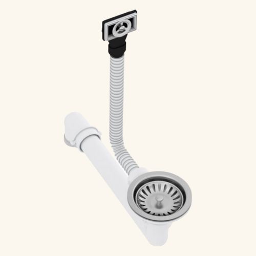 Vidage Manuel Évier 1 Bac Helika Luny - Siphon Gain De Place