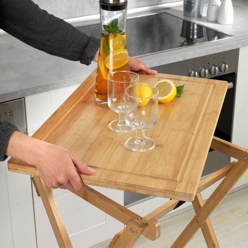 Table Pliante Avec Planche À Découper Wenko Lugo Bois