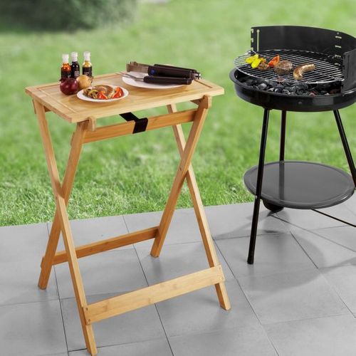 Table Pliante Avec Planche À Découper Wenko Lugo Bois