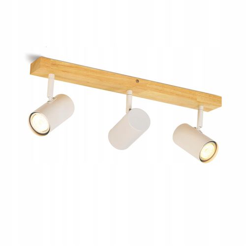 Plafonnier Bois Spot De Plafond 3 Flammes Vintage Gu10 Spot Blanc Orientable 350