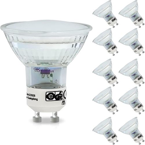 Ampoule LED 10er Ampoules Gu10 4w 3000k Remplace Les Ampoules 40w Angle De Rayonnement 120°