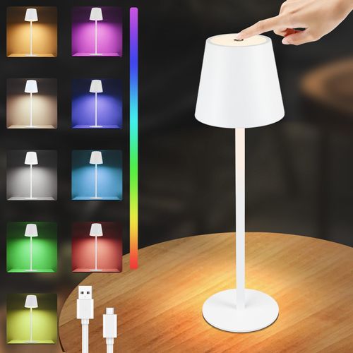 Lampe De Table Sans Fil LED Batterie Rgb Tactile Lampe De Bureau Dimmable Ip54