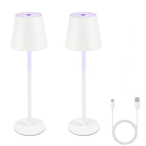 Lot De 2 Lampes De Table Fil LED Rgb Tactile Dimmable Ip54 USB