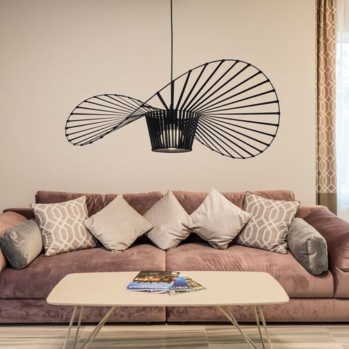 Lampe Suspendue Salon Suspension Table à Manger Noire E27 Moderne 120cm