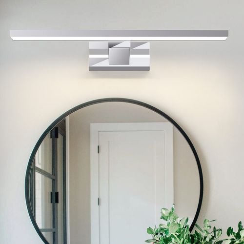 Applique Miroir LED 6w 30cm Etanche Ip44 Chrome Moderne Blanc Neutre 4000k