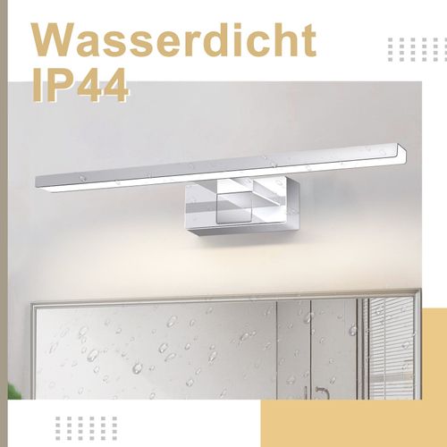 Applique Miroir LED 6w 30cm Etanche Ip44 Chrome Moderne Blanc Neutre 4000k