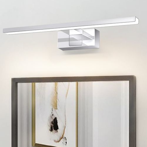 Spiegelleuchte LED 8w Et Blanc Neutre Et 4000k Moderne Chromé 40cm