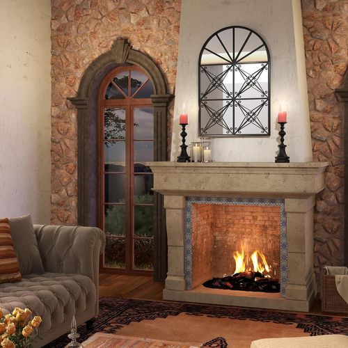 Miroir Mural Arche 58 X 87 Cm, Grand Miroir Mural, Cadre En Métal, Noir