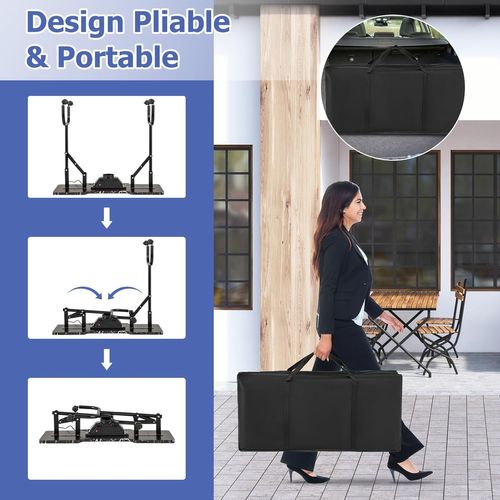 Table De Manucure Pliante Avec Aspirateur (noir, 90 X 40 X 77 Cm)