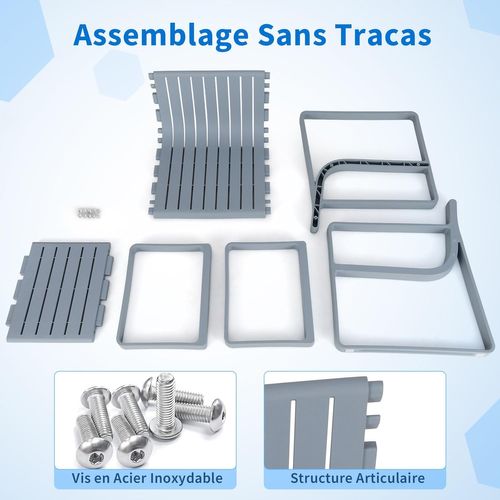 Salon De Jardin 2 Pièces Avec Table Basse Carrée, Ensemble De Mobilier De Patio En Pp, Gris