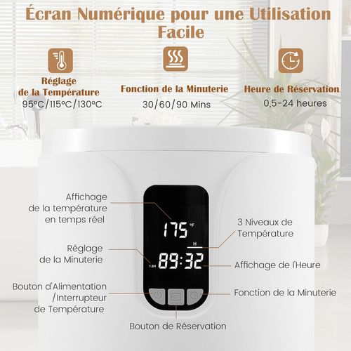 Chauffe-serviettes 20 L Température Élevée 130°c, Seau à Serviettes Chauffant Portable