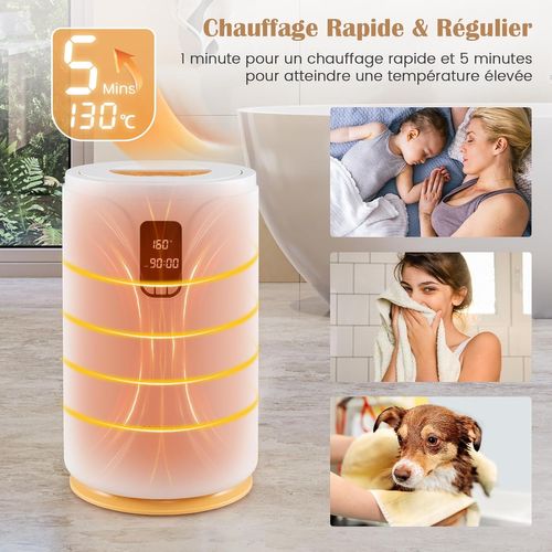 Chauffe-serviettes 20 L Température Élevée 130°c, Seau à Serviettes Chauffant Portable
