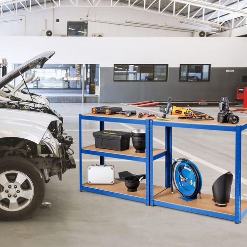 Etagère De Rangement Etagère Charge Lourde Métallique à 5 Niveaux, 30 X 75 X 150 Cm (bleu)