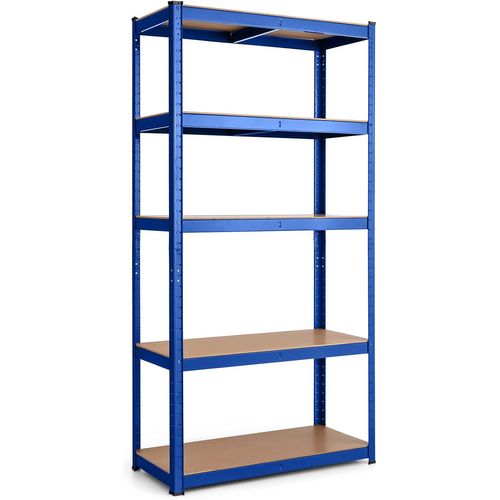 Etagère De Rangement Etagère Charge Lourde Métallique à 5 Niveaux, 30 X 75 X 150 Cm (bleu)
