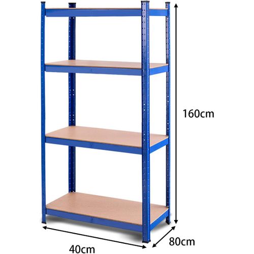 Rayonnage Métallique Etagère De Rangement Capacité De Charge 520kg, 40 X 80 X 160 Cm (bleu)