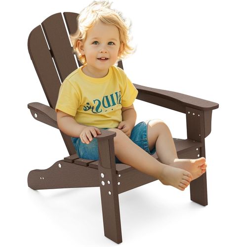 Chaise Adirondack De Jardin Enfant Avec Design Ergonomique et Accoudoirs  (marron)