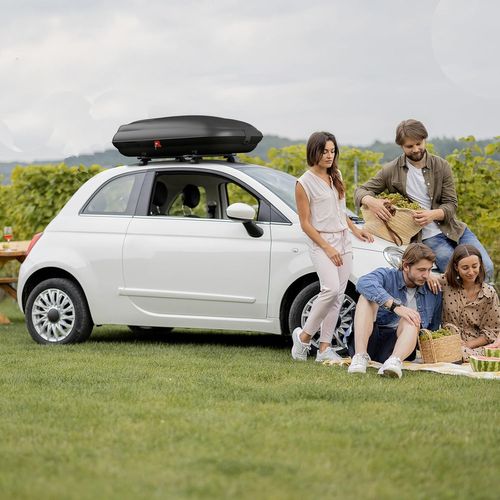 Coffre De Toit Voiture Imperméable 250 L, Sac De Toit Rigide De Rangement Pour Voitures, Noir