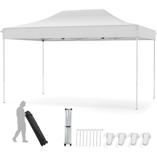 Tonnelle De Jardin Instantanée 300 X 445 Cm, Tente Avec Trous De Drainage Sac,beige