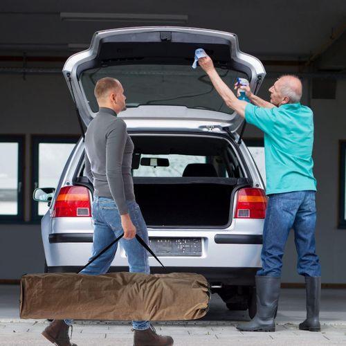 Chaise De Camping Pliante Surdimensionnée Avec Coussin Rembourré,porte-gobelet (brun)