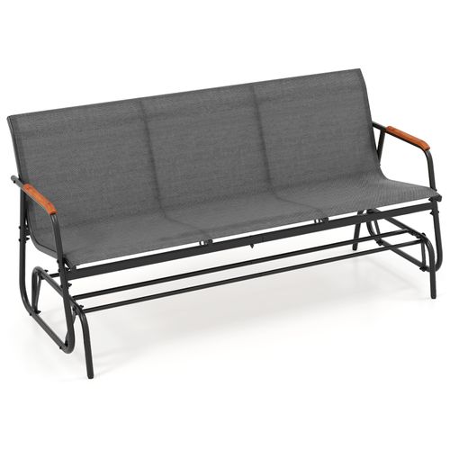 Banc Exterieur Jardin à Bascule, Banc De Jardin, Charge 450 Kg, Pour 3 Personnes (169 × 74 × 84 Cm)