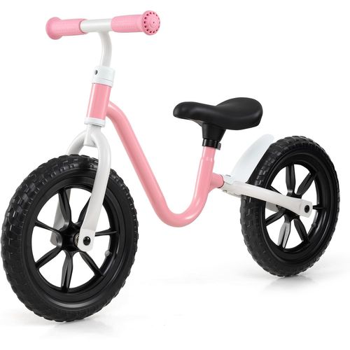 Draisienne Bébé Légère Avec Guidon Et Siège Réglables(37,5-42cm), 2 Roues En Eva, Rose