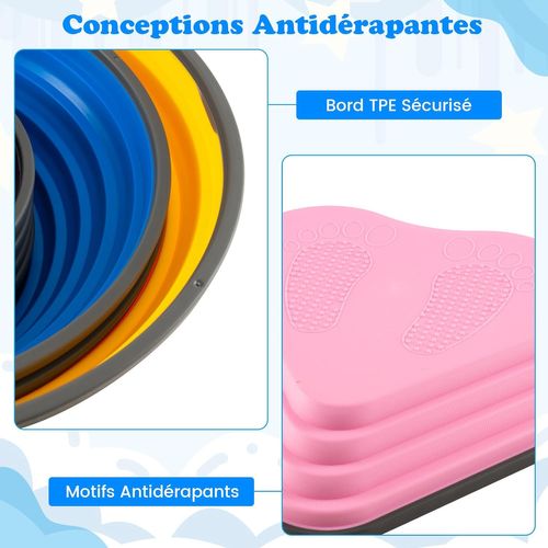 11 Pierres D'équilibre Empilables Enfant Avec Bord Tpe, Parcours Motricité Enfant, Amour