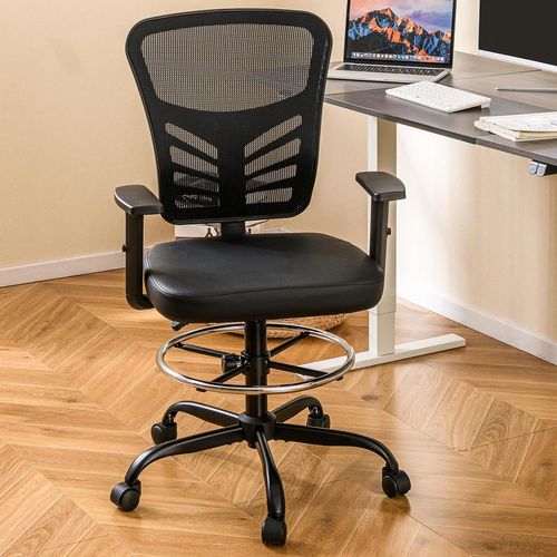 Chaise à Dessin Réglable En Hauteur,chaise De Travail Pivotante Avec Accoudoirs, Fauteuil De Bureau