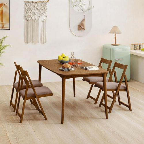 Lot De 2 Chaises De Salle à Manger Rembourrées  Avec Dossier Courbé (noyer+café)