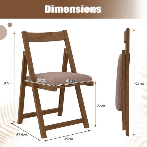 Lot De 2 Chaises De Salle à Manger Rembourrées  Avec Dossier Courbé (noyer+café)