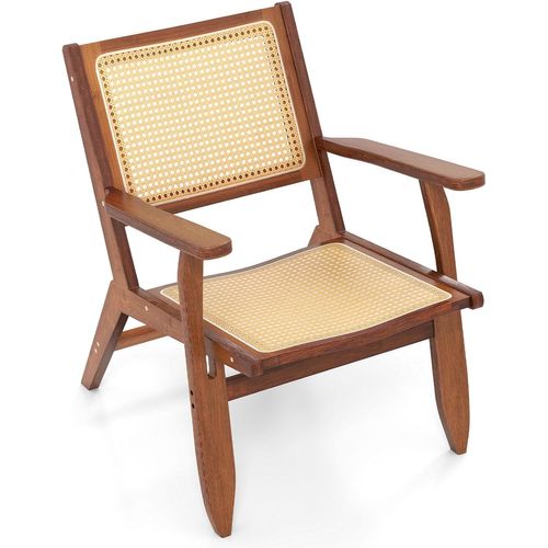 Chaise De Salle à Manger Avec Accoudoirs, Fauteuil En Rotin Bohème, Fauteuil Salon Moderne Du Milieu