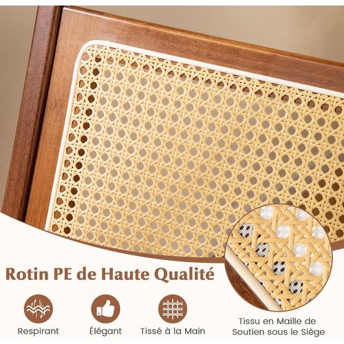 Chaise De Salle à Manger Avec Accoudoirs, Fauteuil En Rotin Bohème, Fauteuil Salon Moderne Du Milieu