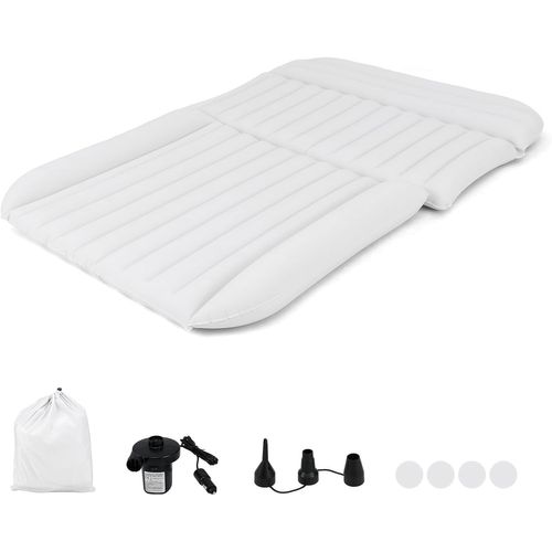 Matelas Gonflable Voiture Avec Pompe à Air et Flocage Double Face Et Sac De Transport (beige)