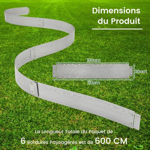 Jardinière Surélevée En Métal Galvanisé 6 Pièces De 600 Cm, Jardinière à Creuser,bandes De 110x20cm
