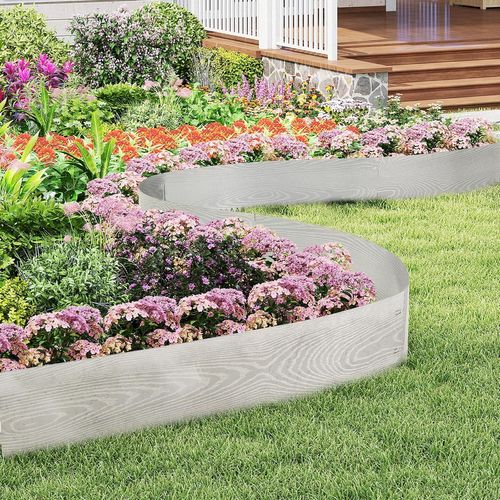 Jardinière Surélevée En Métal Galvanisé 6 Pièces De 600 Cm, Jardinière à Creuser,bandes De 110x22cm