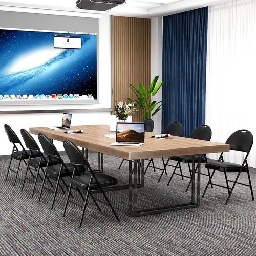 Lot De 2 Chaises Pliantes Rembourrées Avec Dossier Recouvert En Cuir Pvc, Noir (46 X 54 X 86)