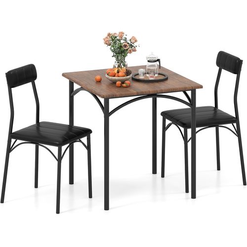 Table Cuisine Avec Chaise Rembourée,table Carrée Pour Coin, Petit-déjeuner, Salle à Manger