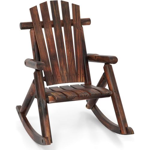 Fauteuil à Bascule Exterieur, Dossier Et Assise à Lattes, Fauteuil Adirondack, 91 X 69 X 97 Cm
